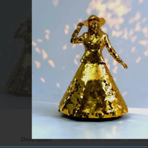 Mirror Gold Lady costume dress