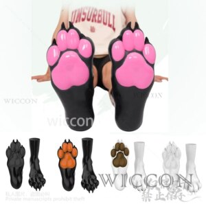Anime Furry Cosplay Anime Colored Silicone Dog Socks Cover Jirai Kei Puppy Plays For Man Woman Cutecore Cute Sexy Roleplay Custo