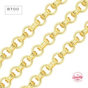 14K Gold Filled 2.62MM Rolo Chain, Gold Filled Double Rolo Chain For Jewelry Making, Unfinished Chain Necklace Bracelet