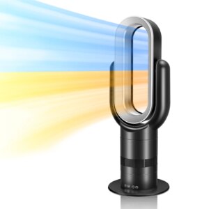 HealSmart 26-inch Space Heater Bladeless Tower Fan & Coolingn Combo with Remote Control #US TO US
