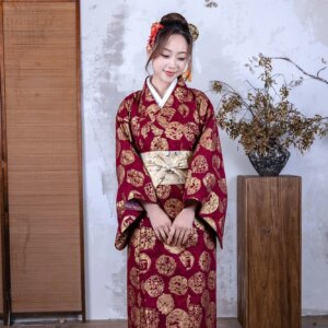 Kimono Japanese Script Store Women’s Season Photography Improved Bathrobe ·