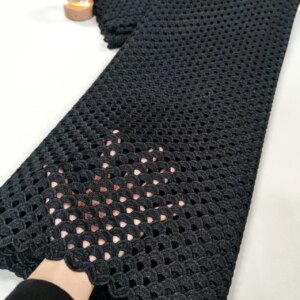 Black最新 African Guipure Lace Fabric 5 Yard High Quality Nigerian French Elegant Lace Fabric for Wedding Dress Sewing Q259-1