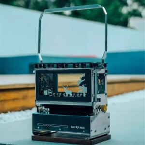 Portable Kerosene Lamp Observation Furnace 304 Stainless Steel Mini Desktop Oil Lamp Stove Viewing Camping Kerosene Stove