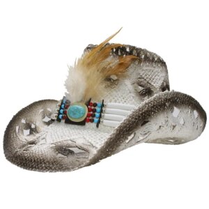 Casual sunshade with comfortable large eaves travel grass cowboy hat top