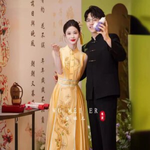 New Chinese Cheongsam 2024 Summer Bridal Wedding Toast Clothing Advanced Niche Sleeveless Improved Engagement Dress