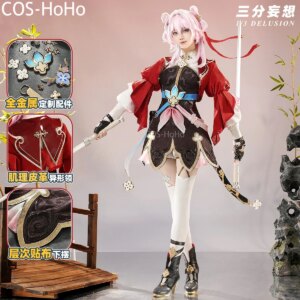COS-HoHo Honkai: Star Rail March 7th Game Suit Gorgeous Dress Uniform Cosplay Costume Halloween Party Role Play Outfit Women