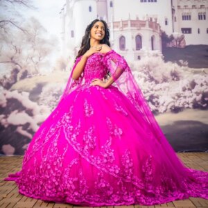 Rose Red Princess Quinceanera Dresses Ball Gown Off Shoulder Applique Lace Tull Coset vestido 15 quinceañeras Sweet 16 Dress