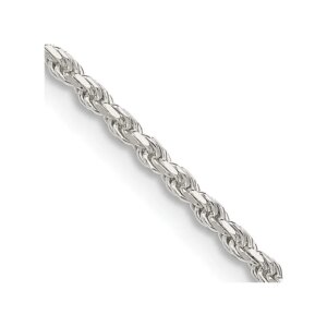 Sterling Silver 1.85mm Diamondcut Rope Chain
