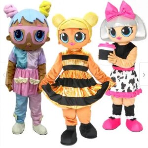 New Adult 3pcs Girls Mascot Costume Halloween Christmas Dress Full Body Props Outfit Mascot Costume