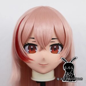 (RB28026)Customize Full Head Quality Handmade Female/Girl Resin Japanese Anime Cartoon Character Kig Cosplay Kigurumi Mask