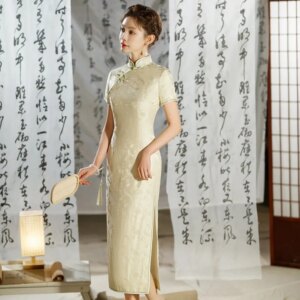 High Quality 2024 Cheongsam Qipao New Modified Real Silk Young Girls’ Retro Chinese Style Dress
