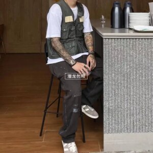 [Retail And Wholesale]VISVIM WMV 19AWICT Exclusive VETERANS PANTS overalls, ancient cloth destruction trousers 113