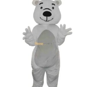 Christmas White Bear Mascot Costume Suits Cosplay Party Game Dress HOT Mascot Costume