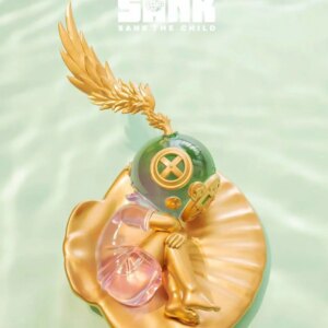 Sank Toys Sank The Child Little Sank Turbulent Green Pink Resin Painted Collection Figurine Figure Model Statue