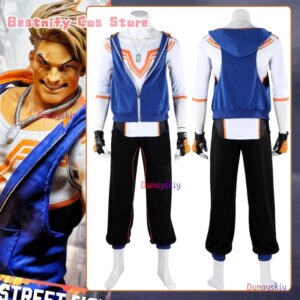 New Arrival Street Fighter Luke Cosplay Costume Coat Top Pants Outfit Full Set Man Game Combat Suit Deguisement Custom Made