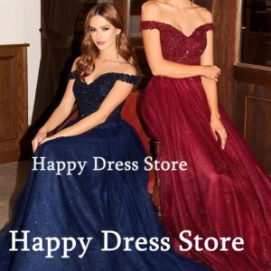 Elegant Prom Dresses Sweethear Neck Sleeveless Lace Appliques A-Line Tulle Floor-Length Women Formal Evening Dress Bridal Gown