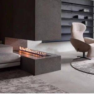 Chimeneas Bio Kamin Electric fire automatic fireplace 60inch intelligent black ethanol burner