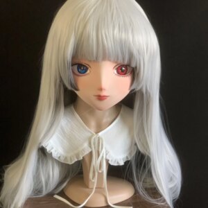 Customize Character Female/Girl Resin Kig Full Head With Lock Anime Cosplay Japanese Anime Kigurumi Mask