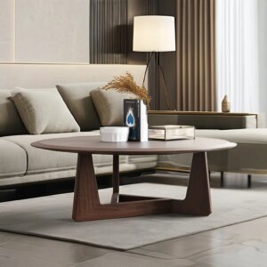 Modern Minimalist Design Black Walnut Wood Coffee Table Set Home Villa Hotel-for Kitchen Bedroom Living Room Dining Room Usage
