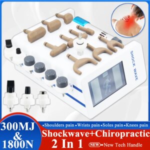 Shockwave Therapy Machine 300MJ for ED Treatment and Low Back Pain Relief Muscle Massage Massager Hi-Tech Handle 2 in 1 2025 New