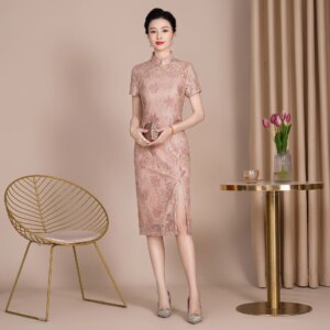 Yourqipao Chinese Traditional Mother Cheongsam Evening Dress Wedding Banquet Wedding Guest Prom Gowns