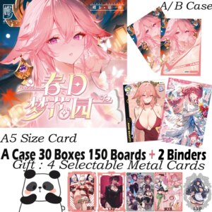 New A5 Size Goddess Card Genshin Hobby Spicy Waifu Board Doujin Booster Box Hutao Ganyu SSP LSP Rare Collection Card Toy Gift