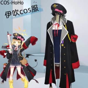 COS-HoHo Blue Archive IJN Ibuki Game Suit Lovely Military Uniform Cosplay Costume Halloween Carnival Party Role Play Outfit