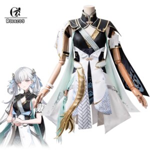 ROLECOS Game Wuthering Waves Jinhsi Cosplay Costume Jinhsi Women Dress Uniform Cos Clothes Halloween Party Suit Outfit Fullset