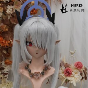 (NFD-47-55)Customize Full Head With Lock Crossdress Doll Female/Girl Japanese Anime Cartoon Character Kig Cosplay Kigurumi Mask