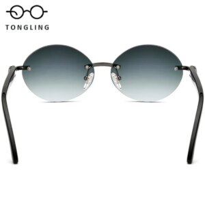 High-end Luxury Natural Cow Horn Leg Sunglasses Men Women Frameless UV400 Sun Glasses Can Be Paired with Prescription Lenses