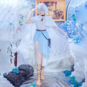 Identity V New White Prophet Eli Clark cosplay Costume White Fairy Halloween Dress B