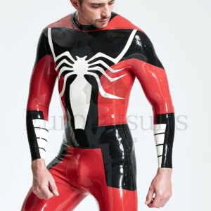 latex catsuits men eurocat suits latex zentai rubber fetish customised clubwear Male ‘Arachnid’ Back Zip Catsuit