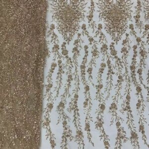 African Sequins Tulle Lace Fabric 2024 High Quality Lace French Luxury Beaded Net Lace Fabric Nigerian For Women Wedding Dres XB
