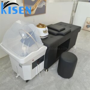 Luxury Modern Furniture Beauty Shampoo Massage Bed Sink with Water Recirculation and Steamer