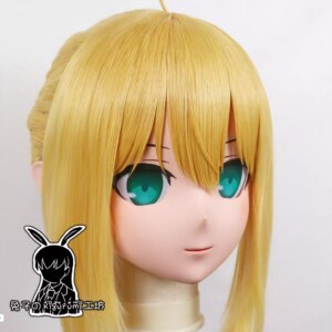 (RB242923)Customize Lockable Full Head Resin Cartoon Cosplay Japanese Character Anime Role Play Kigurumi Mask With Back Shell