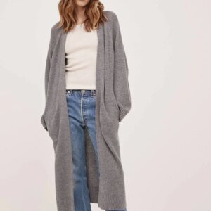 Knitted Cashmere long cardigan Breathable new fashion cashmere long cardigan for women