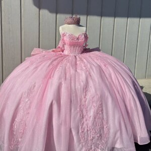 Pink Princess Sweet 16 Quinceanera Dresses Birthday Party Appliques Corset Gown Ball Gown Vestido De 15 Anos Customized
