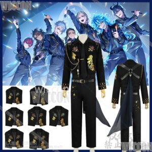 Anime Game Wonder 5th Cosplay Ace Jack Azul Kalim Vil Epel Idia Silver Lilia Floyd’s Costume Coat Pant Man Suit Comic Customized