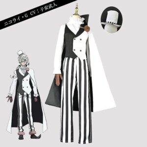 Nikolai Gogol Cosplay Costume Anime Bungou BSD Season 4 Nikolai Cosplay Cloak Cape Uniform Suit Wig Halloween