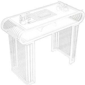 Simple modern style  nail desk  manicure table with wrok chair manicure table