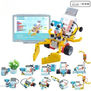 ELECFREAKS micro:bit Nezha 48 IN 1 Inventor’s Kit (Without micro:bit Board) 400 Pieces of Bricks Interactive Coding Accessories