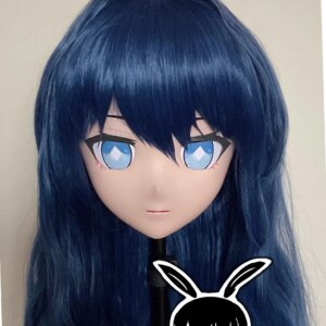 (RB329221)Customize Lockable Full Head Resin Cartoon Cosplay Japanese Character Anime Role Play Kigurumi Mask With Back Shell
