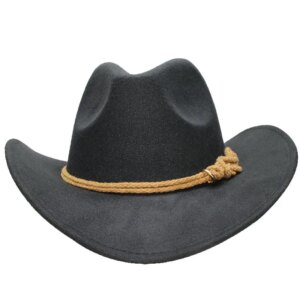 Khaki twine casual sunshade and warm woolen cowboy hats for boys girls