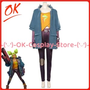 [Customized] Game LOL Zeri Cosplay Costume Anime Roleplay Outfit Women Suit Coat Top Pants Halloween Carnival Party Uniform