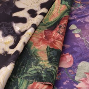 Retro Xiangyun Yarn Printed Cloth Multi-Color Optional Cheongsam New Guo Feng Fabric Tie-Dyed Clothing Hanfu