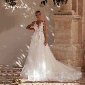 SSYTENS Luxury Wedding Dresses With 3D lace Appliquers Wedding Gown Off-The-Shoulder Boho Bridal Gowns vestidos de novia 2025