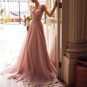 Customized Pink Mermaid Prom Dresses Floor-Length Sweetheart Sleeveless Evening Gown Fashion Sequined Draped Backless Lace-Up