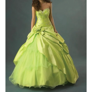 Green Strapless Sleeveless A-Line Evening Dress New Fashion Female Floor Length Party Prom Gowns