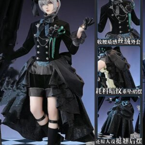 COWOWO Black Butler Ciel Phantomhive Black Rose Game Suit Gorgeous Uniform Cosplay Costume Halloween Party Role Play Outfit