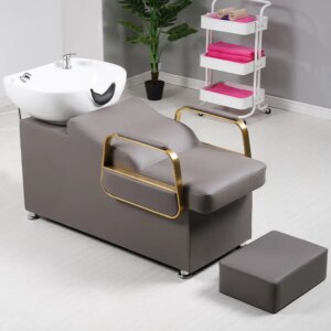 Special Comfortable Flushing Shampoo Chair Recliner Hair Wash Basin Chair Shampoo Bowl With ChairWholesale Hair Furniture